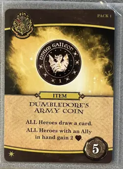 Harry Potter Hogwarts Battle CCG Promo Card Lot Colin Creevey Army Coin UNUSED - Image 2