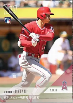 PSA9 Topps Now 2018 5J Major League Debut Ohtani Shohei Rookie Card Angels Japan - Image 4