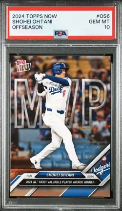 PSA10 2024 Topps Now Shohei Ohtani MVP Card Dodgers - Image 1