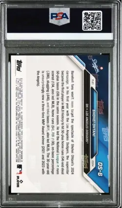 PSA10 2024 Topps Now Shohei Ohtani MVP Card Dodgers - Image 2