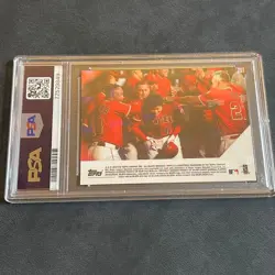 PSA10 Graded Perfect Score Shohei Ohtani First Home Run Rookie Card Topps - Image 2