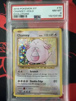 Pokemon - Chansey #70/108 - XY Evolutions - PSA 8 - Near Mint - Holo - EN - Image 1