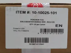 2025 Pokemon Scarlet Violet Prismatic Evolutions Sealed Booster Bundle Case (b) - Image 1