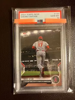 PSA10 Shohei Ohtani Starting Pitching Topps Now Card NO2 - Image 1