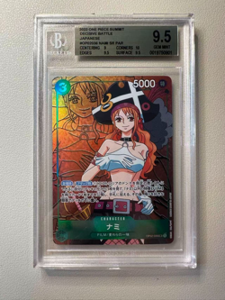 2022 One Piece Japanese OP02-036 Nami SR Alt Art BGS 9.5!!! - Image 1