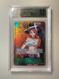 2022 One Piece Japanese OP02-036 Nami SR Alt Art BGS 9.5!!! - Image 1