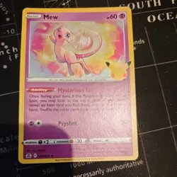 Pokemon TCG Mew 011/025 Celebrations 25th Anniversary Card - Image 2