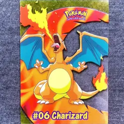 Charizard CLEAR Pokemon Card Topps BLUE Label PC3 TV Animation #06 Vintage - Image 1
