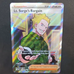 Pokemon Lt. Surge's Bargain 170/132 Me01: Mega Evolution Ultra Rare Holo Card - Image 1