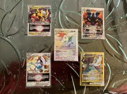 Pokemon TCG VSTAR Card Lot - 5 Cards, Giratina, Lucario, Lugia, Samurott - Image 1