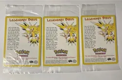 POKEMON Vintage Legendary Birds Black Star Promo Cards Sealed Set Of 3 Packs - Image 1