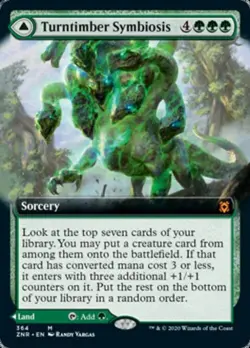 MTG English Extended Art Turntimber Symbyosis / Turntimber, Serpentine Wood NM - Image 1