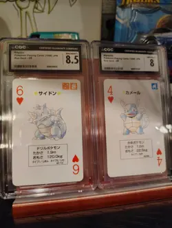 1996 JPN Vintage Pokemon Playing Cards Red Deck CGC Graded Rhydon, Wartortle! - Image 1