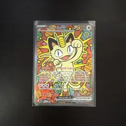 Pokemon Meowth EX Full Art Holo Rare 170 HP Card 121/088 Cat Basic - Image 1