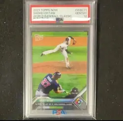 Topps Now Shohei Ohtani Mike Trout Card WBC Championship PSA10 - Image 1