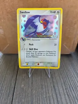 Swellow EX Emerald Holo Stamped Card 2005 41/106 - Image 1