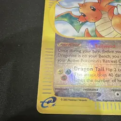 Pokemon Dragonite 100 HP Reverse Holo 43/165 Expedition Base Set Card 2002 - Image 4