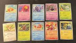 Pokemon 151 10 Card Lot All COMMONS AND UNCOMMONS NO HOLOS ELECTABUZZ EEVEE TCG - Image 1