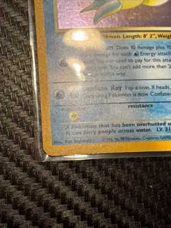 Pokemon TCG Lapras 10/62 Fossil Holo Rare Unlimited Vintage Card LP Condition - Image 2