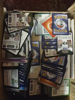 Pokemon TCG- Code Card Lot (500+) With Energy Cards And Two Tins - Image 1