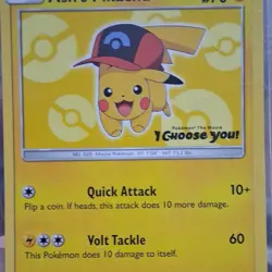 Pokemon Ash's Pikachu SM Promo Card SM111 Regular English Basic 70HP - Image 2