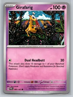 Girafarig #083/167 SV06: Twilight Masquerade Common - Pokemon Cards H22 - Image 1