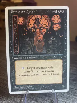 Magic The Gathering - Sorceress Queen - 1995 4th Edition - Image 1