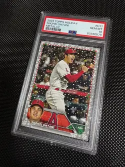 PSA10 Shohei Ohtani Card 2023 TOPPS HOLIDAY - Image 1