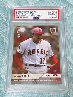 PSA 10 Topps Now Shohei Ohtani 2018 Moment of the Week Angels Rookie Card - Image 1