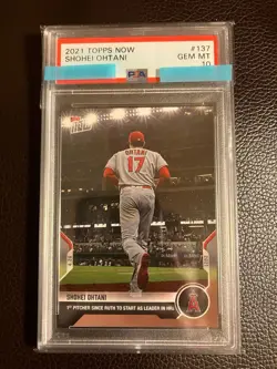 PSA10 Shohei Ohtani Starting Pitching Topps Now Card NO1 - Image 1