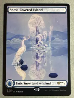 MTG / Snow-Covered Island / SLD / #1474 / Regular / Rare / NM - Image 1