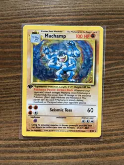 Pokemon TCG Machamp Holo Rare 1st Edition - Image 1