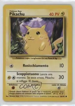 Pikachu Italian Pokemon Base Set #58 1999 - Image 1