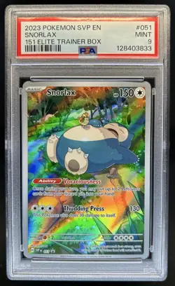 2023-25 Pokemon SV Black Star Promos Snorlax #051 PSA 9 - Image 1
