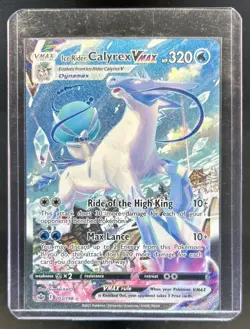2021 Pokemon SWSH Chilling Reign Ice Rider Calyrex VMAX #203/198 - Image 1