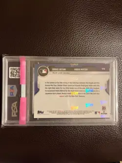 PSA10 Shohei Ohtani Hideki Matsui MLB Topps Now Commemorative Card - Image 2
