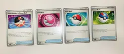 4x Trainer Love ball, poke ball, great ball Pokemon - Image 1