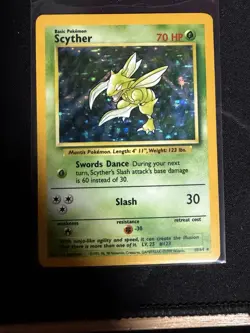 Scyther 10/64 Vintage Pokemon Card Jungle No Symbol Misprint Error Rare 1999 - Image 1