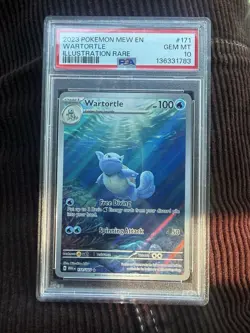 PSA 10 Wartortle Illustration Rare 171/165 Pokemon Scarlet & Violet 151 - Image 2