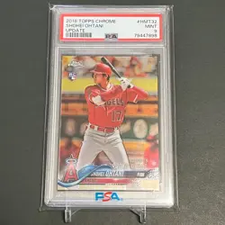 PSA9 Shohei Ohtani Rookie Card 2018 Topps Chrome Update HMT32 - Image 1