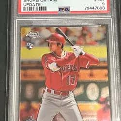 PSA9 Shohei Ohtani Rookie Card 2018 Topps Chrome Update HMT32 - Image 3