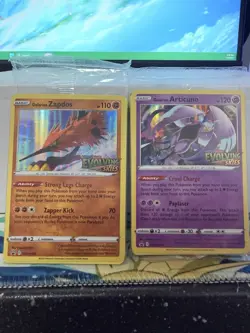 POKEMON EVOLVING SKIES GALARIAN ZAPDOS + MOLTRES SWSH124 + 125 SEALED PR PROMO - Image 1