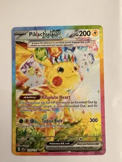 Pokemon Pikachu ex 238/191 Sv08: Surging Sparks Full Art Holo Special Rare Card - Image 1