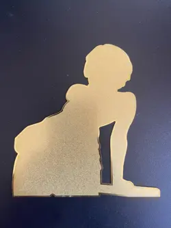 Neon Genesis Evangelion Rei 5" Anime Waifu Gold Metal Card - Image 2