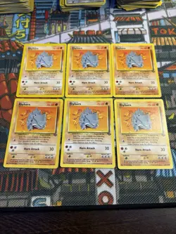 RHYHORN - 61/64 - Jungle - Pokemon Card (x6) - Vintage - Common - Set Of 6 🔥💎 - Image 2