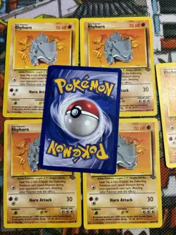 RHYHORN - 61/64 - Jungle - Pokemon Card (x6) - Vintage - Common - Set Of 6 🔥💎 - Image 4
