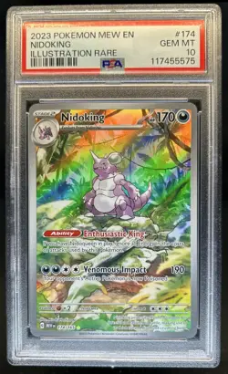 2023 Pokemon SV 151 Nidoking #174/165 PSA 10 GEM MINT - Image 1