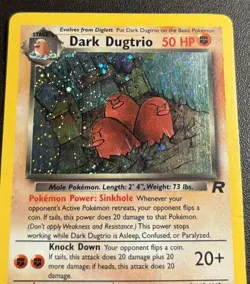 Dark Dugtrio Holo 6/82 Team Rocket LP Pokemon - Image 2