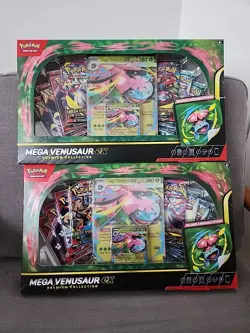 2x Pokemon TCG: Mega Venusaur ex Premium Collection - Factory Sealed Box LOT - Image 1