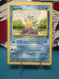 Squirtle Pokemon Base Set 2 Common Regular 063/102 HP English - Image 1